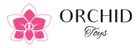 OrchidToys.com Sex Toy Store logo Pink Orchid with Black Text says Orchid Toys