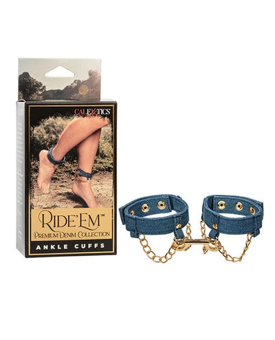 California Exotic Novelties Ride 'em Premium Denim Collection Ankle Cuffs Kink & BDSM