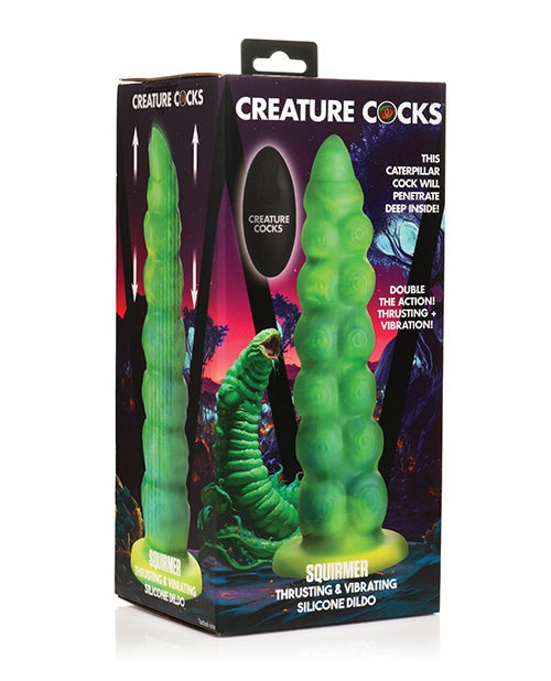 Creature Cocks Squirmer Thrusting & Vibrating Silicone Dildo w/Remote   OrchidToys.com
