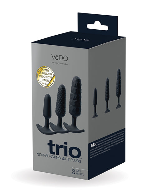 VeDO Trio Anal Plug Set - Black OrchidToys.com VeDO Trio Anal Plug Set - Black OrchidToys.com