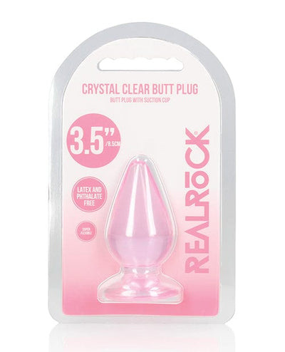 Shots America LLC Shots Realrock Crystal Clear Anal Plug Pink / 3.5" Anal Toys