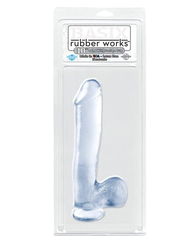 Pipedream Products Basix Rubber Works 10" Dong with Suction Cup Clear Dildos