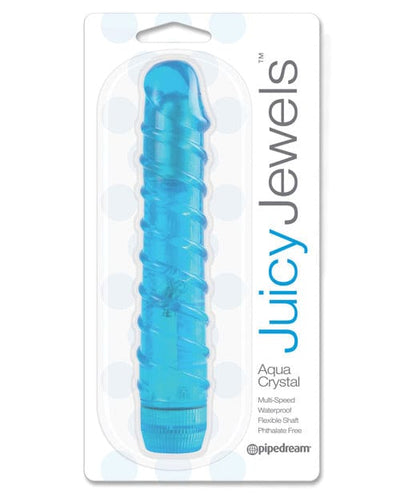 Pipedream Products Juicy Jewels Aqua Crystal Vibrator - Blue Vibrators
