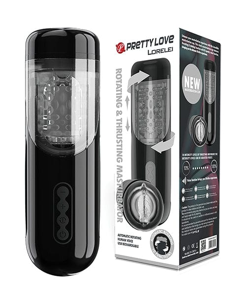 Pretty Love Lorelei Rotating & Thrusting Masturbator - Black by Pretty Love  | Penis Toys | OrchidToys.com