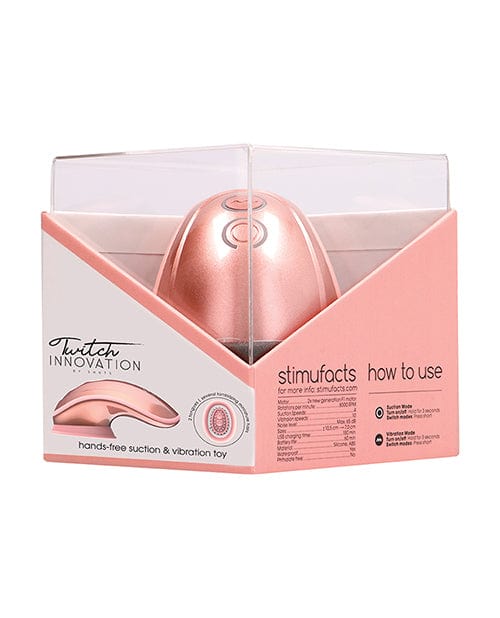 Shots Twitch Innovation Hands Free Clitoral Stimulator - Rose Gold by Shots  America | Vibrators