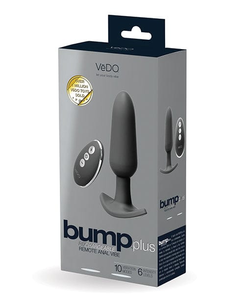 VeDO Bump Plus Rechargeable Remote Control Anal Vibe - Just Black by VeDO | Anal  Toys | OrchidToys.com
