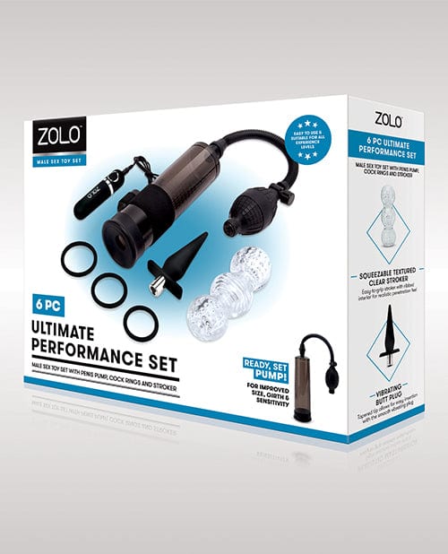 Zolo 6 Pc Ultimate Performance Set - Black by XGEN | Penis Toys |  OrchidToys.com