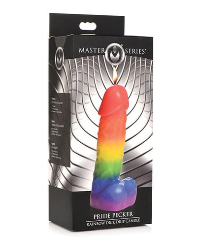 Xr LLC Master Series Pride Pecker Dick Drip Candle - Rainbow More