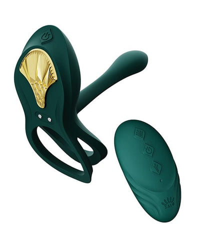 Zalo Zalo Bayek Vibrating Couples Ring W/remote Turquoise Green Vibrators
