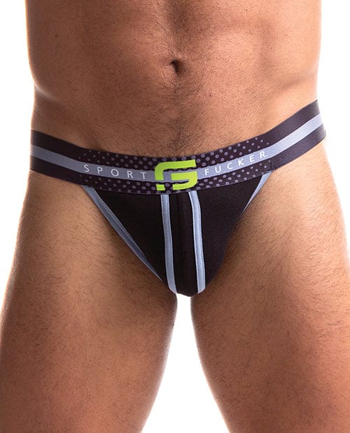665 INC Sport Fucker Jersey Jock Black/Black / Small Lingerie &amp; Costumes