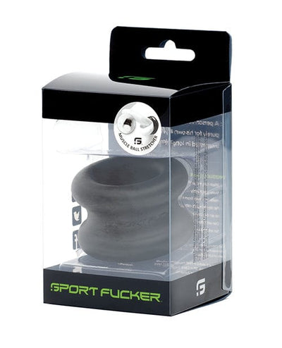 665 INC Sport Fucker Silicone Muscle Ball Stretcher - Black Penis Toys