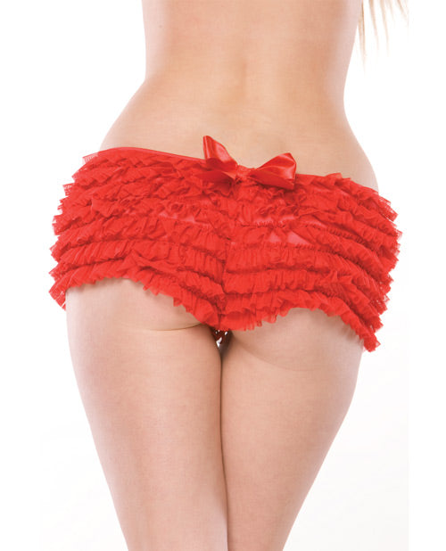 Ruffle Shorts with Back Bow Detail