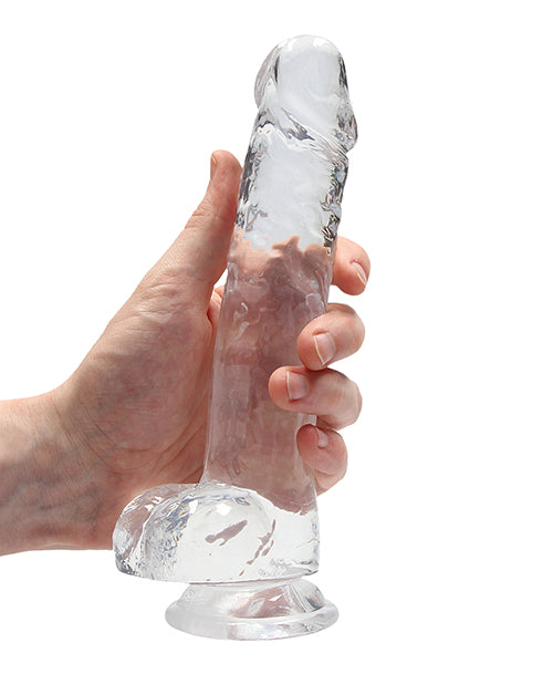 Shots RealRock Realistic Crystal Clear Dildo with Balls