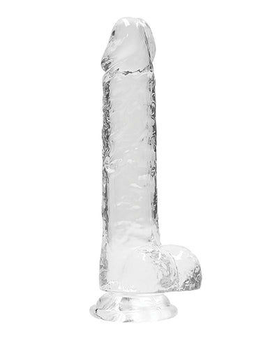 Shots RealRock Realistic Crystal Clear Dildo with Balls