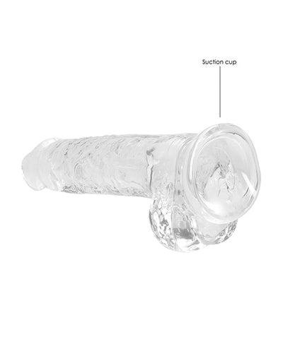 Shots RealRock Realistic Crystal Clear Dildo with Balls