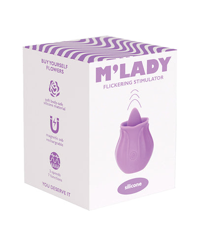 B.M.S. Enterprises M'Lady Flickering Tongue & Vibrating Clitoral Stimulator - Purple Vibrators