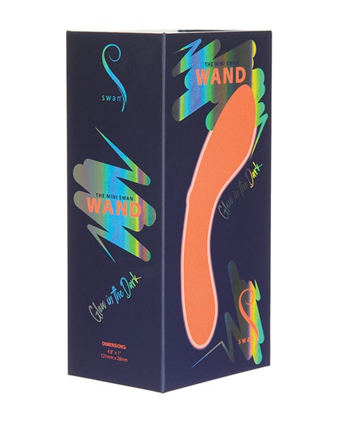 B.M.S. Enterprises The Mini Swan Wand Glow In The Dark Orange Vibrators
