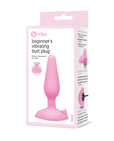 b-Vibe B-Vibe Beginner's Vibrating Tapered Butt Plug - Pink Anal Toys