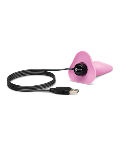 b-Vibe B-Vibe Beginner's Vibrating Tapered Butt Plug - Pink Anal Toys