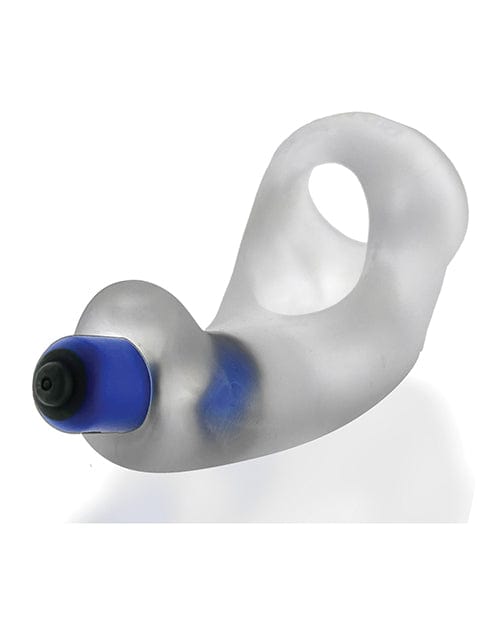 Blue Ox Designs LLCDba Oxballs Hunky Junk Buzzfuck Sling W/taint Vibe Clear Ice Penis Toys