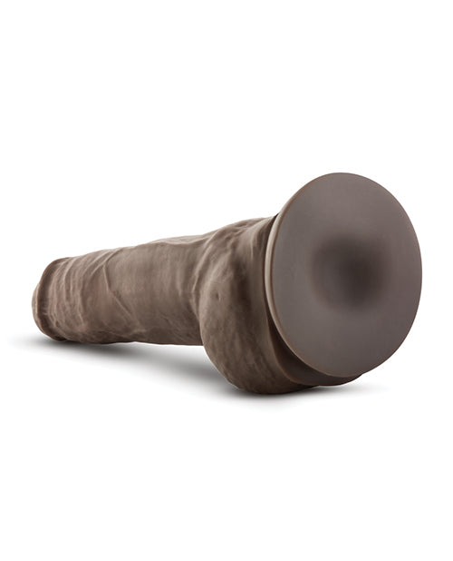 Blush Novelties Blush Au Natural 10" Big Boy Realistic Dildo with Balls - Chocolate Dildos