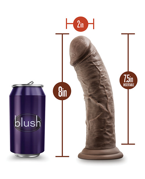 Blush Novelties Blush Dr. Skin Plus 8 inch Posable Dildo - Chocolate Dildos
