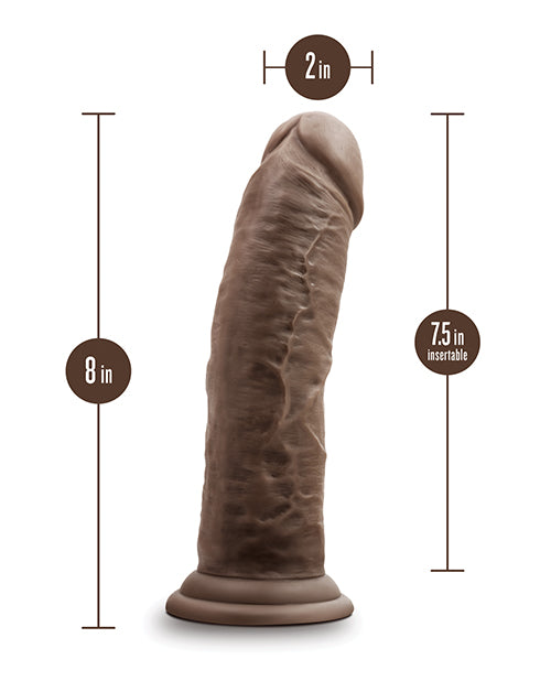 Blush Novelties Blush Dr. Skin Silicone Dr. Shepherd 8" Dildo with Suction Cup - Chocolate Dildos