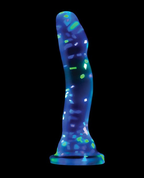 Blush Novelties Blush Neo Elite Hanky Panky 7" Confetti Dildo - Glow In The Dark Dildos