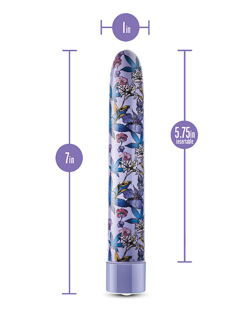 Blush Novelties Blush Limited Addiction Floradelic 7 inch Rechargeable Vibe - Purple Vibrators