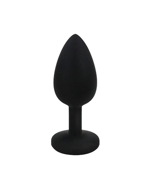 Bodispa INC Nobu Fetish Small Silicone Plug W/jewels - Black Anal Toys