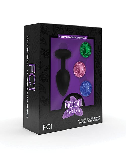 Bodispa INC Nobu Fetish Small Silicone Plug W/jewels - Black Anal Toys