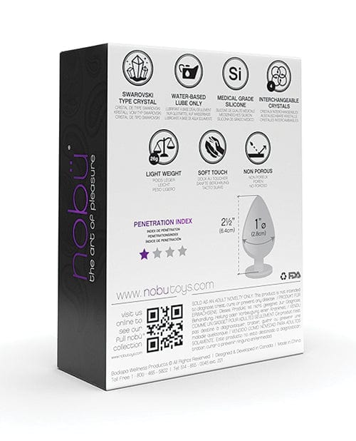 Bodispa INC Nobu Fetish Small Silicone Plug W/jewels - Black Anal Toys