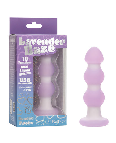 CalExotics Lavender Haze Beaded Anal Probe - Lavender/White Anal Toys