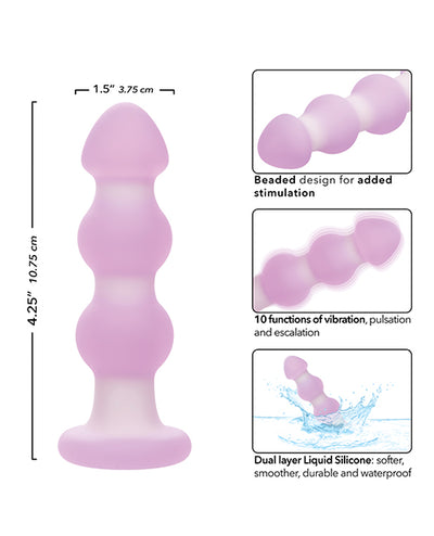 CalExotics Lavender Haze Beaded Anal Probe - Lavender/White Anal Toys