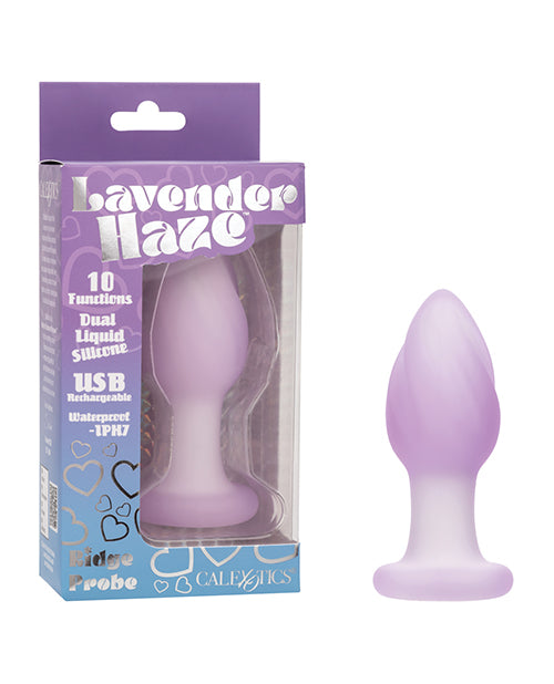 CalExotics Lavender Haze Ridge Anal Probe - Lavender/White Anal Toys