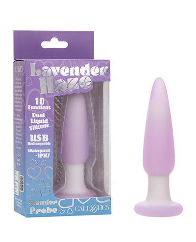 CalExotics Lavender Haze Slender Anal Probe - Lavender/White Anal Toys