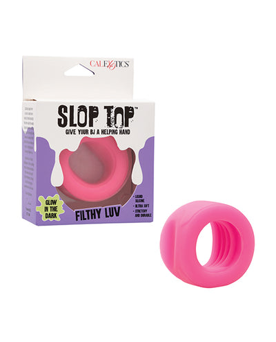 CalExotics Slop Top Glow in the Dark Filthy Luv Stroker - Pink Dildos