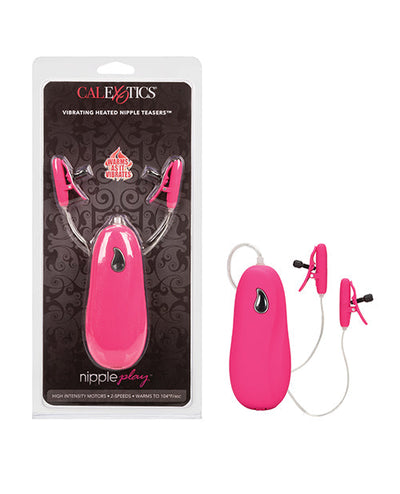 CalExotics Nipple Play Vibrating Heated Nipple Teasers - Pink Kink & BDSM