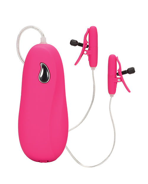 CalExotics Nipple Play Vibrating Heated Nipple Teasers - Pink Kink & BDSM