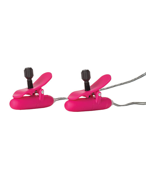 CalExotics Nipple Play Vibrating Heated Nipple Teasers - Pink Kink &amp; BDSM