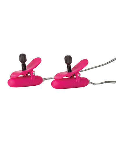 CalExotics Nipple Play Vibrating Heated Nipple Teasers - Pink Kink & BDSM