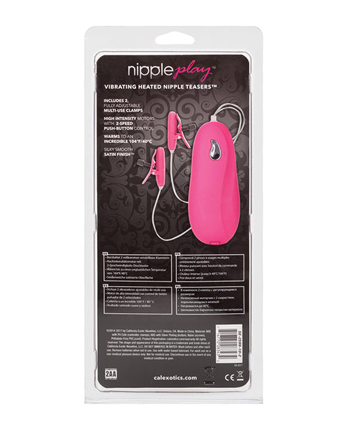 CalExotics Nipple Play Vibrating Heated Nipple Teasers - Pink Kink & BDSM