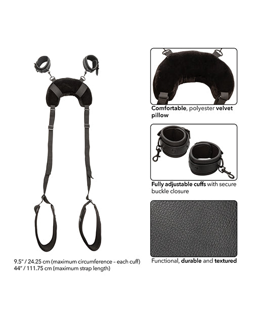 CalExotics Nocturnal Collection Position Strap with Pillow - Black Kink & BDSM