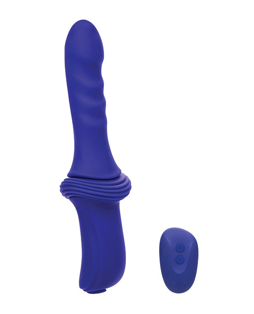 CalExotics Overdrive Ridged Shaft Remote Control Sex Machine - Blue More