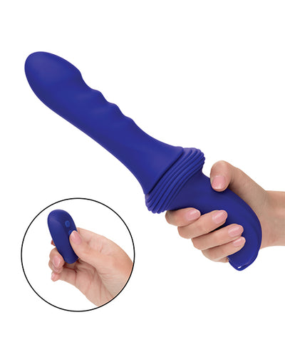 CalExotics Overdrive Ridged Shaft Remote Control Sex Machine - Blue More