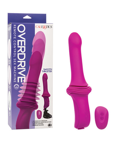 CalExotics Overdrive Smooth Thruster Remote Control Sex Machine - Fuchsia/Black More