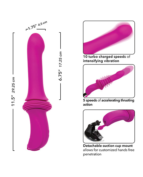 CalExotics Overdrive Smooth Thruster Remote Control Sex Machine - Fuchsia/Black More