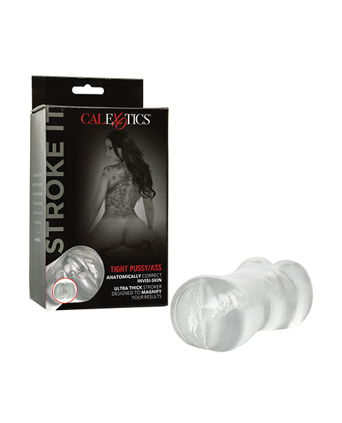 CalExotics Stroke It Tight Pussy &amp; Ass Masturbator - Clear Penis Toys