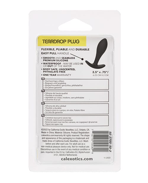 California Exotic Novelties Boundless Teardrop Plug Anal Toys