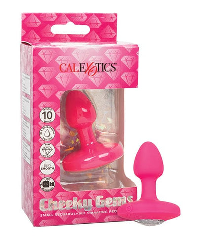 California Exotic Novelties Cheeky Gems Small Rechargeable Vibrating Probe - Pink Anal Toys
